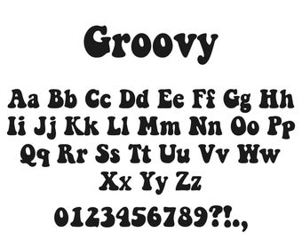 Groovy Font SVG, Ttf, Retro Alphabet Svg, Vintage font svg, Groovy alphabet svg, Retro clipart, Retro font svg, Groovy clipart