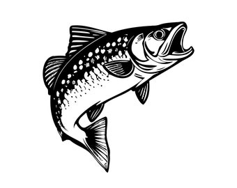 Trout SVG, PNG - Trout Clipart, Trout Fishing Svg, Trout Vector, Fishing Cut File, Fish Clip art