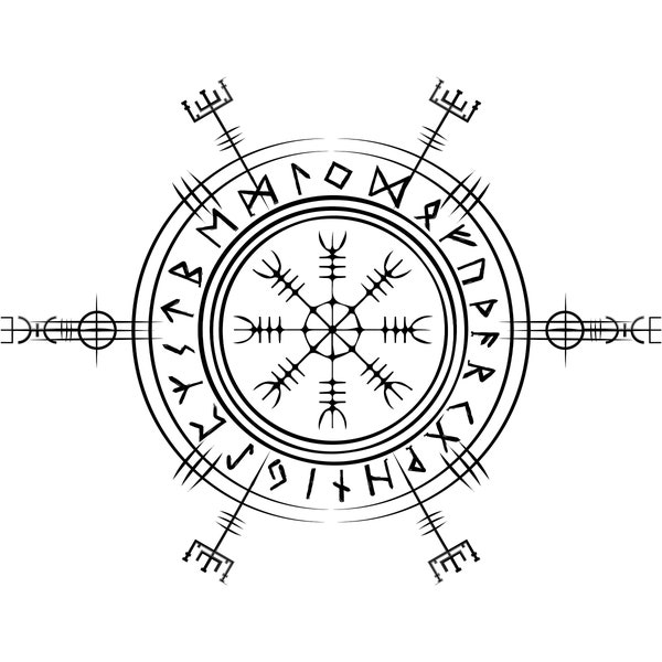 Viking Compass SVG, PNG - Celtic Svg, Nordic Svg, Viking Svg, Pagan Svg, Rune Svg, Runes Svg, Clipart, Vector, Norse Svg, Cricut