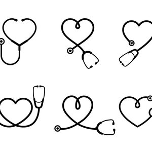 Stethoscope SVG Bundle, PNG - Doctor Svg, Heart Stethoscope Vector, Nurse Svg, Medical Svg, Stethoscope Clipart, Cut Files for Cricut