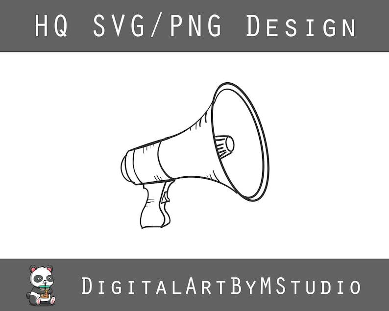 Megaphone SVG PNG Vector File for Cricut Clipart Etsy