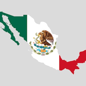 Mexico Map SVG, PNG - Mexico Flag Svg, Mexico Outline Svg, Mexico Svg, Cut Files for Cricut, Silhouette