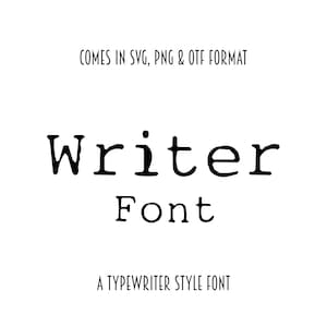 Writer タイプライターフォント Otf、Ttf、Svg、Png - レトロフォント、ヴィンテージフォント、Canvaフォント、Procreateフォント、Cricutフォント - デジタルダウンロード