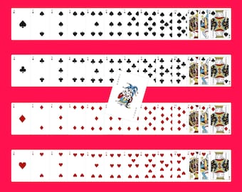 52 Naipes SVG, PNG - Poker Cards Svg, Full Deck Svg, Heart, Spades, Clubs, Diamonds Svg, Imprimible