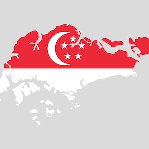 Singapore Map SVG, PNG - Singapore  Flag Svg, Singapore  Outline Svg, Cut Files for Cricut, Silhouette