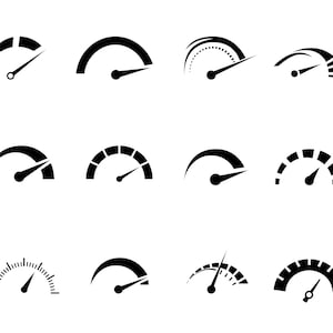 Tacho SVG Bundle, PNG - Racing SVG, Speed Svg, Seed Indikator SVG, Tacho geschnitten Dateien für Cricut, Vektor, Silhouette