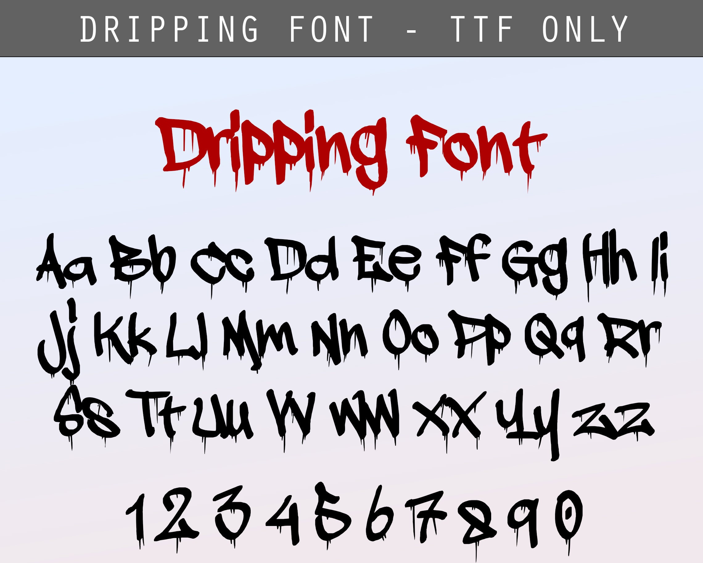 Dripping Font SVG Png Blood Font Drip Font Halloween - Etsy
