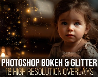 May include: A young girl with brown hair is looking at the camera. She is wearing a light brown sweater and holding a stuffed animal. The background is a blurry image of golden bokeh lights.
