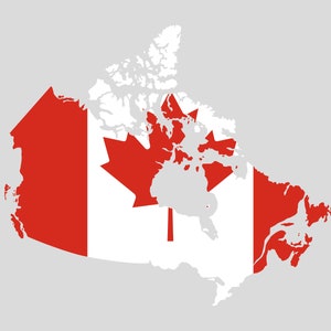 Canada carte SVG, PNG - Canada drapeau Svg, Canada contour Svg, Canada pays Svg, couper des fichiers pour Cricut, Silhouette