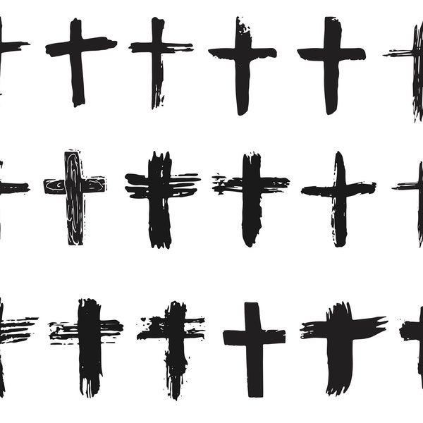 Cross SVG Bundle, Grunge Cross Svg, Old Rugged Crosses Svg, Religious Svg, Jesus Svg, Crosses Clipart Cricut - Instant Download