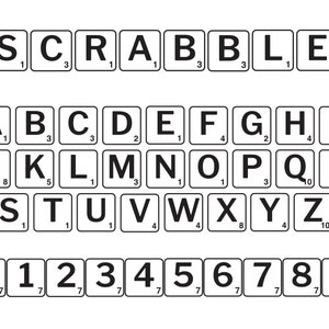 Scrabble Letter Tiles SVG Scrabble Svg Scrabble Tiles A-Z Svg Scrabble  Letters Vector Svg Eps Png Vector Scrabble Digital Design 