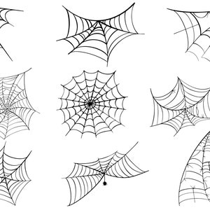 Spider Web SVG Bundle, PNG - Halloween Svg, Spider Web Clipart, Spiderweb Svg, Spooky Svg, Svg Files for Cricut