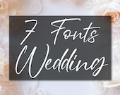 7 Handwritten Font Bundle OTF, SVG, PNG - Cursive Fonts, Bride Font, Wedding Fonts, Cricut Fonts, Procreate Fonts, Canva Fonts, Craft Fonts