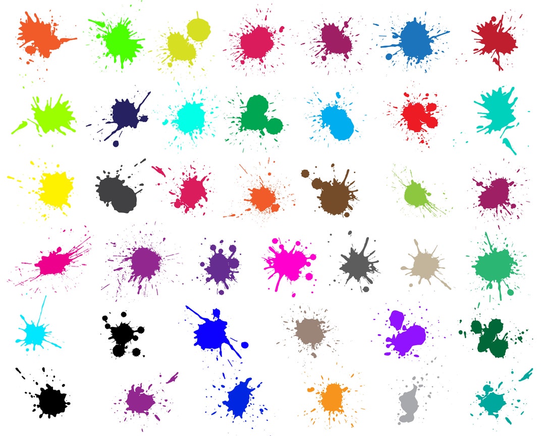 Splatter SVG Bundle, PNG - Paint Splatter Svg, Paint Splash Svg, Paint ...