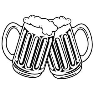 Beer Mug SVG, PNG - Beer Cut File for Cricut, Alcohol Svg, Beer Craft Svg, Beer Cheers Svg, Beer Mug Clipart, Outline, Silhouette