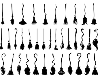 Witch Broom SVG Bundle, PNG - Witches Broom Svg, Halloween Svg, Witch Svg, Broomstick Svg, Svg Cut Files for Cricut, Clipart