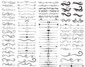 140 Decorative Elements SVG, Ornaments svg, Flourishes SVG, Swirls SVG, Text Divider Svg, Dividers Borders Svg, Frames Svg - Download