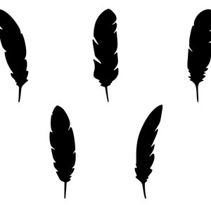 羽 SVG、PNG - 羽 SVG、羽 クリップアート、羽 シルエット、羽 ベクター、鳥 羽 SVG、Cricut 用カット ファイル
