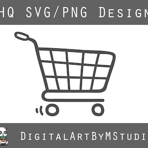 カート SVG、PNG - ベクター、Cricut 用ファイル、クリップアート、シルエット - デジタル ダウンロード