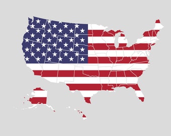 USA Map SVG, PNG - United States of America Flag Svg, Usa Outline Svg, Cut Files for Cricut, Silhouette