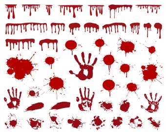 DRIPPING BORDERS SVG, Blut tropft SVG, blutige Hand svg, tropfende svg, Blut svg, tropfende Grenze, Blood Splash svg, Halloween svg