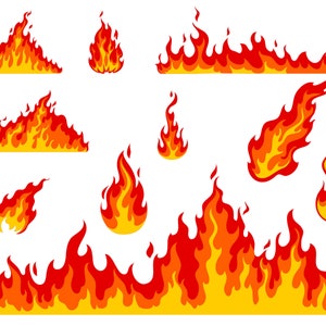 Fire Bundle SVG, Fireball svg, Fire svg, Flames svg, Flame svg, Fire vector, cut files for Cricut, Fire clipart - Instant Download