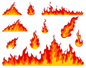Fire Bundle SVG, Fireball svg, Fire svg, Flames svg, Flame svg, Fire vector, cut files for Cricut, Fire clipart - Instant Download