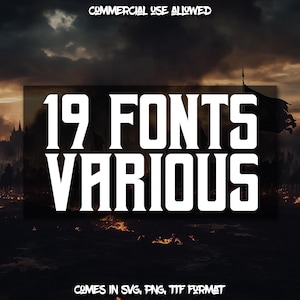 19 Modern Fonts BUNDLE TTF, SVG, Png, Letters and Numbers, Various Fonts, Cricut Fonts, Canva Fonts, Script Fonts, Handwritten, Metal, Rock