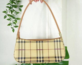 Designer Inspired Tartan Check Shoulder Bag With Chain Detail Designer Inspired Tartan Check Shoulder Bag With Chain Detail