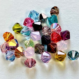 SWAROVSKI Crystal Beads Aurore Borealis | 8MM BICONE AB | 5301 | Discontinued Swarovski Crystals 6 pieces