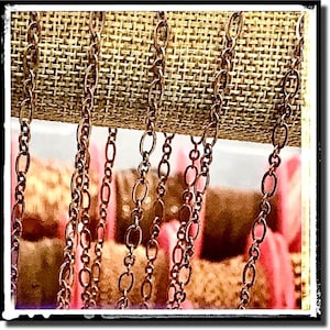 Antique Copper Jewelry Chain | ChainGallery. Wholesale Chain. Necklace Chain. [CH189EAC]