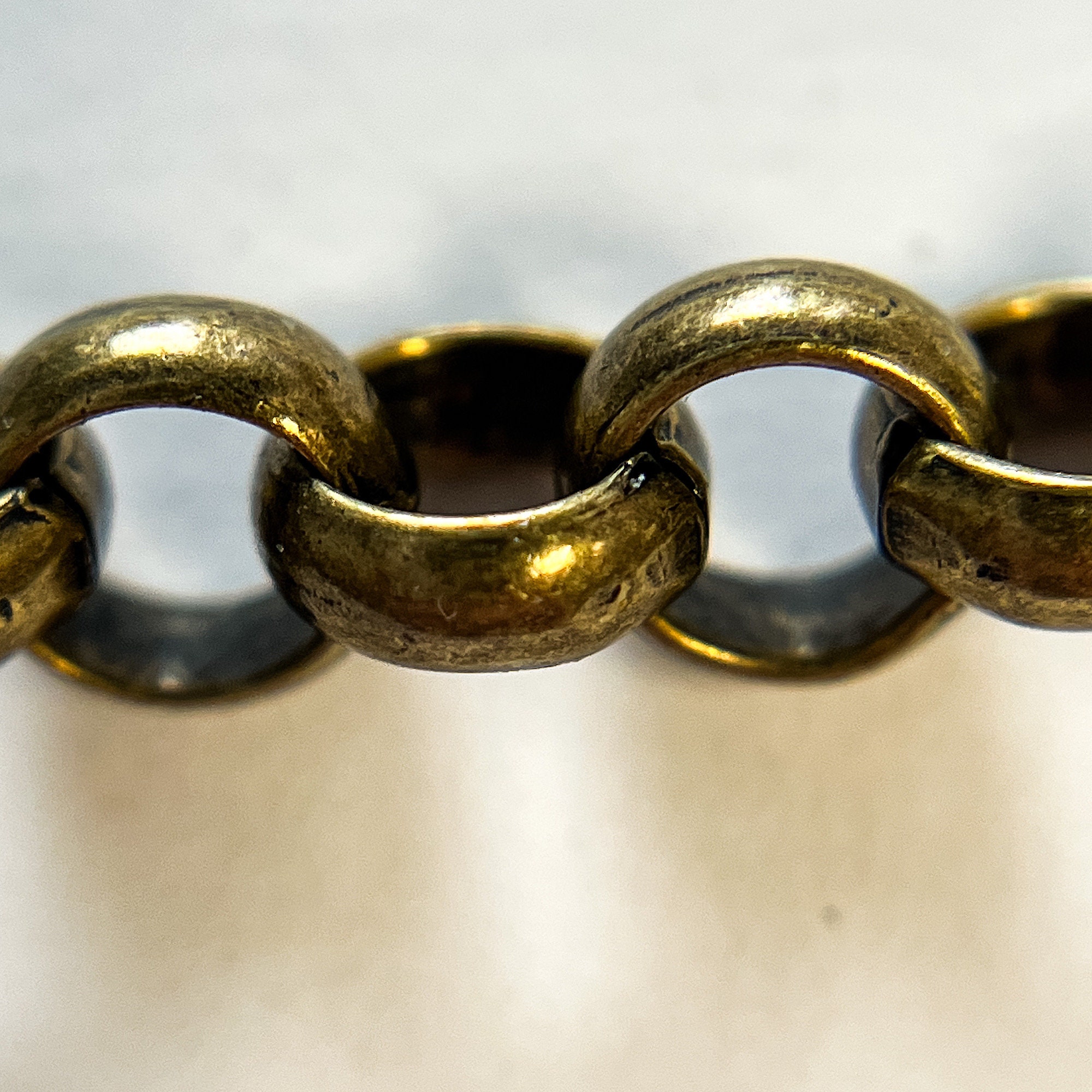 Antique Brass Rolo Chain 7mm - Etsy