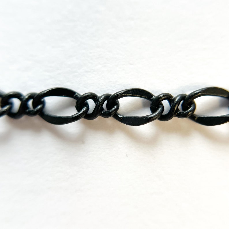 Matte Black Twisted Curb Chain Etsy