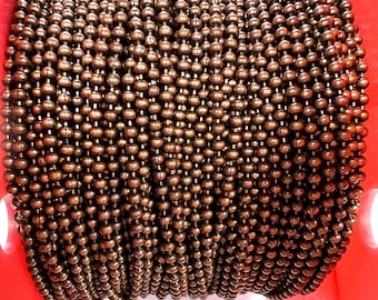 2mm Antique Copper Ball Chain, Bead Chain, Chain by the Foot, Wholesale Chain. [CG316EAC]