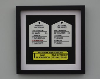Personalised firefighter framed gift for a all occasions - Unique gifts for Fire Service Personnel