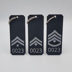 Personalised American Police Officer Keychain/Bag Tag - LAPD Police Officer - Sergeant - Detective