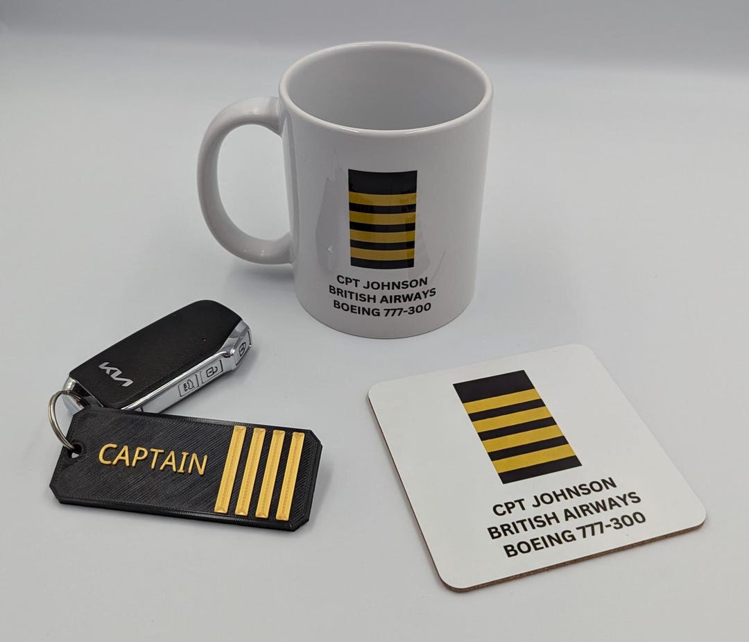 Personalised Coffee Mug Pilot Mug and Coaster Gift Set Personalised Tea