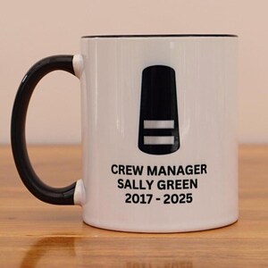 Personalised Coffee Mug | UK Firefighter Mug and Coaster Gift Set| Fire Officer Gift | Personalised Tea or Coffee Mug | All Ranks Available Crew Cdr/Mgr