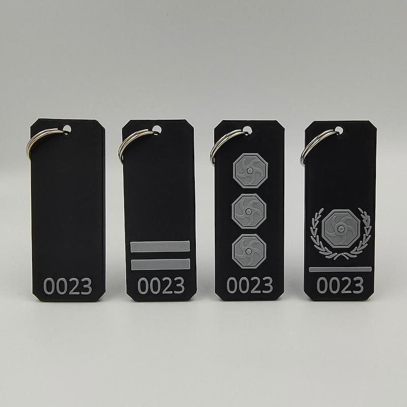 🎁Buy 2 FREE SHIPPING🎁 🎀Free Personalization🎀 Personalized Firefighter to Chief Fire Officer Keychain, Custom Commander Bag Tag, 3D printed Keyrings, Gift for Him