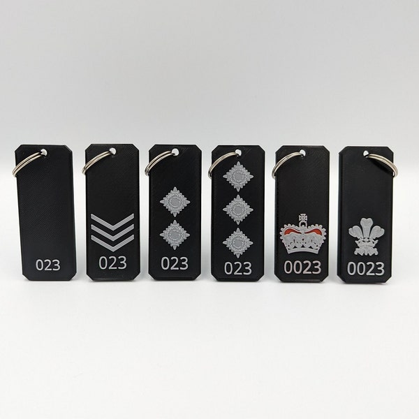 Personalised Police Officer Key Ring/Bag Tag