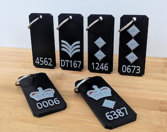 Personalised Police Officer Key Ring/Bag Tag