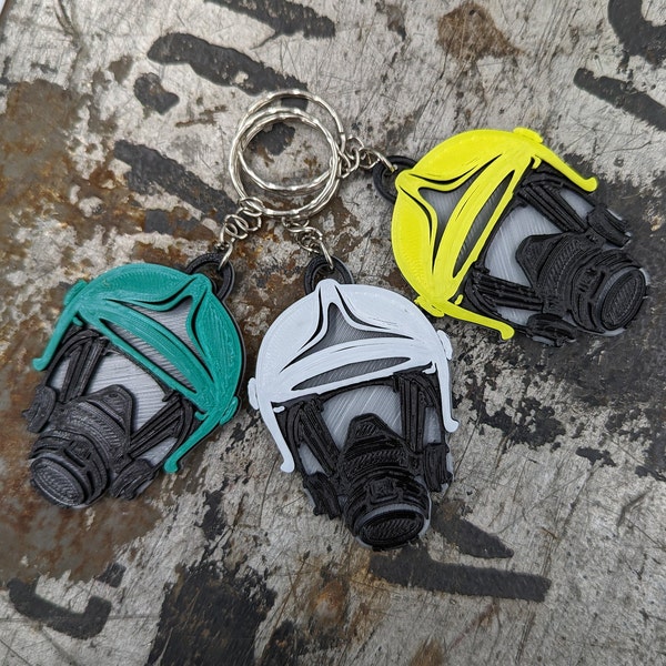 Porte-clés de pompier – Porte-clés pour casque de pompier avec appareil respiratoire | Casque de pompier blanc, jaune ou vert
