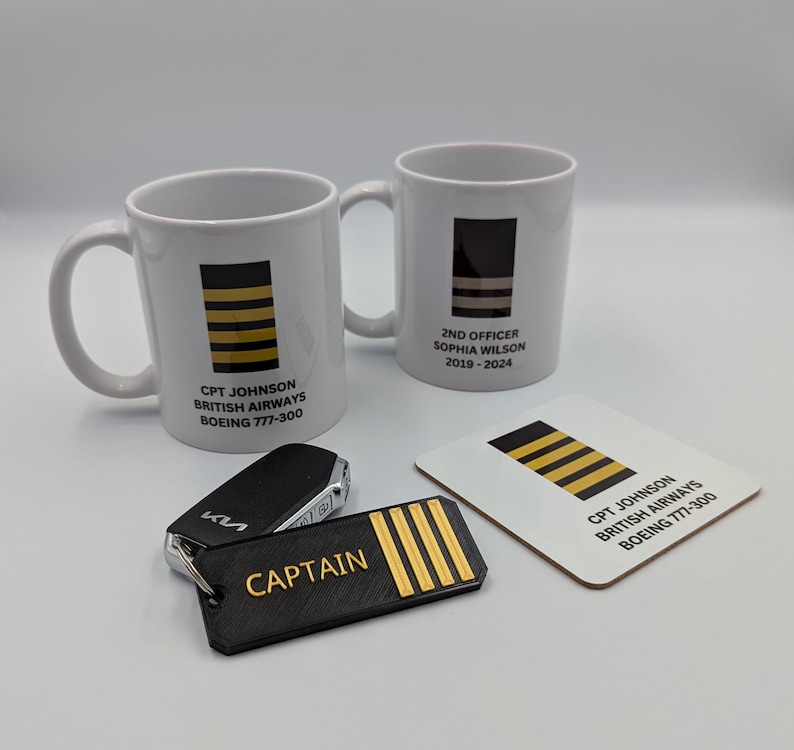 Personalised Coffee Mug Pilot Mug and Coaster Gift Set Personalised Tea