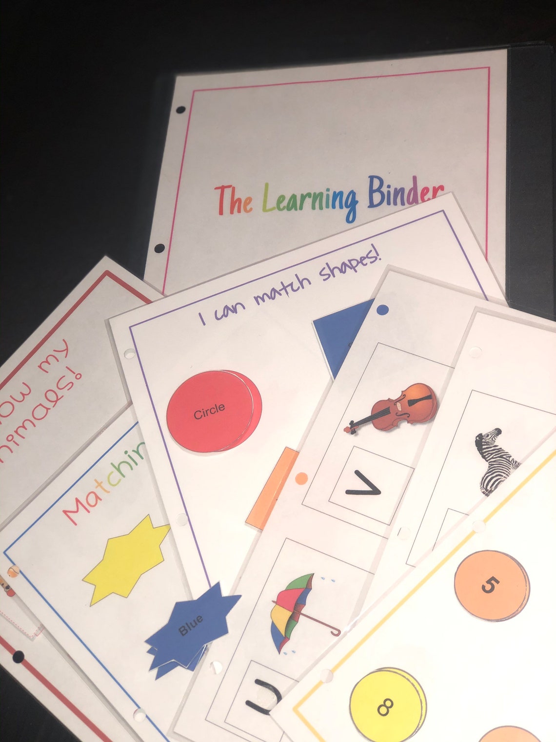 Toddler Interactive Learning Binder Etsy