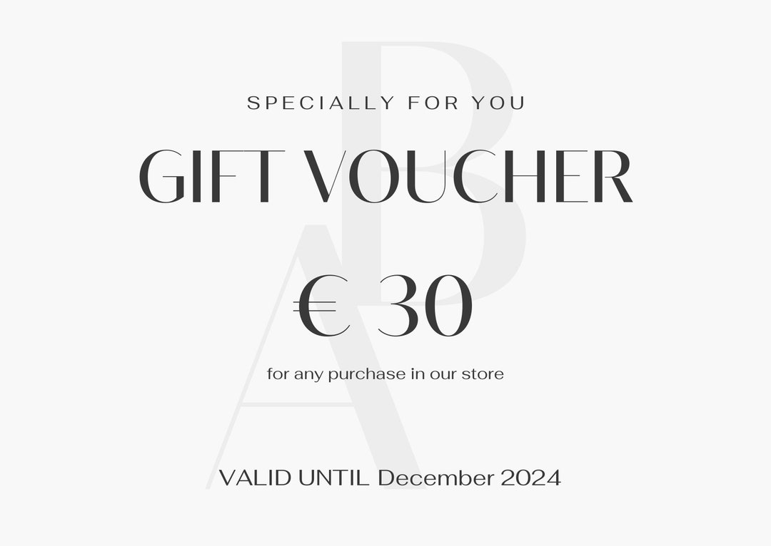 Chèque cadeau 30 EUR Cadeau de Noël parfait pour les amateurs de