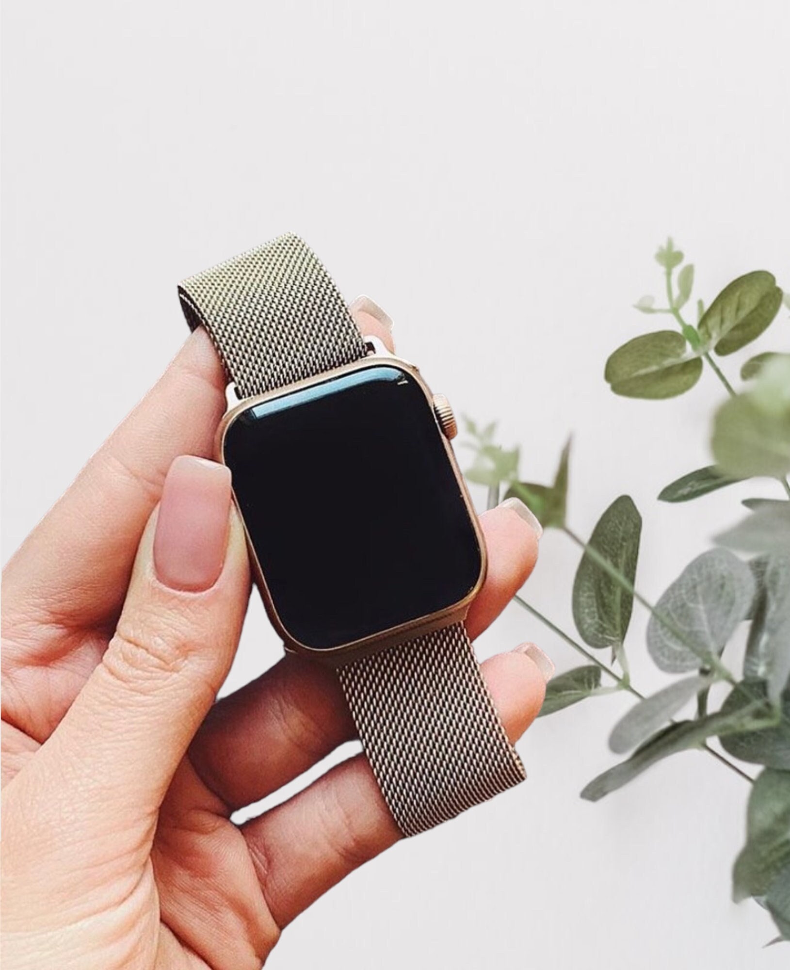 1 pièce bracelet milanais compatible avec Apple Watch Band 44 mm