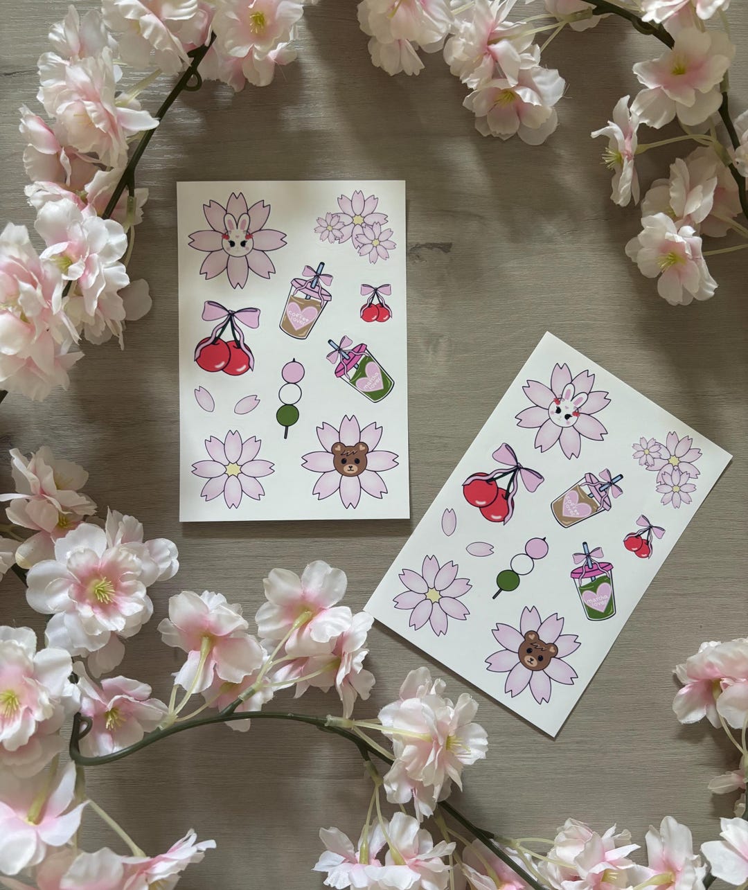 Cherry Blossom Sticker Sheet - Etsy