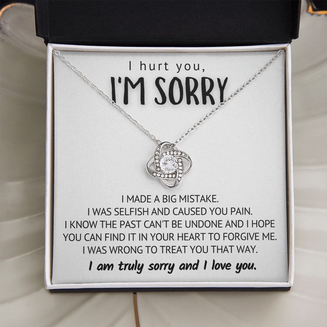 Apology Necklace Sorry Gift Sorry Card Sorry Gift Wife image