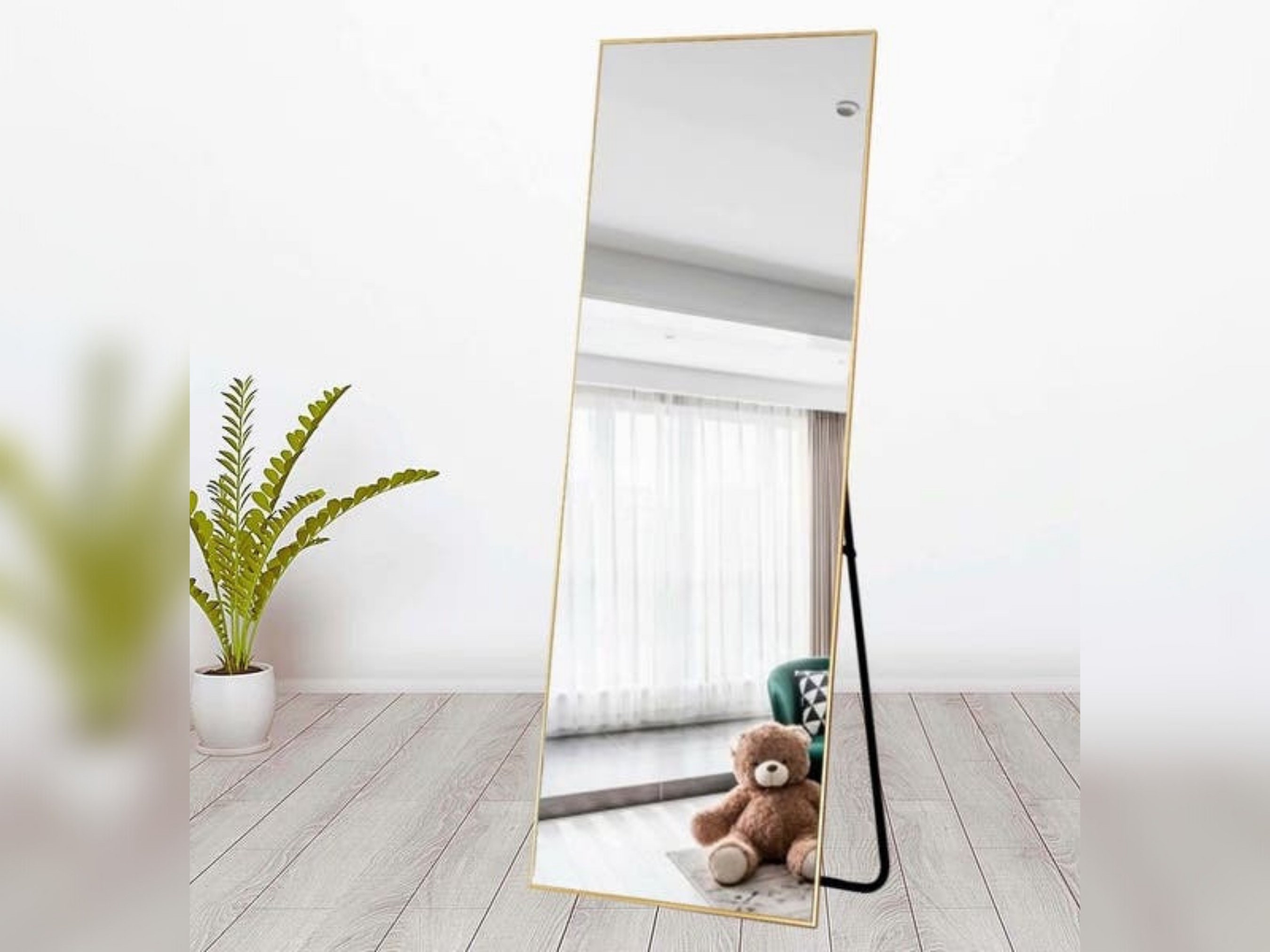 Weißer Rahmen Moderner Körperlänge Bodenspiegel mit | Etsy