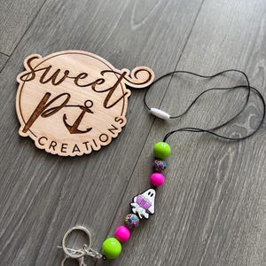 Ghosty teacher lanyard